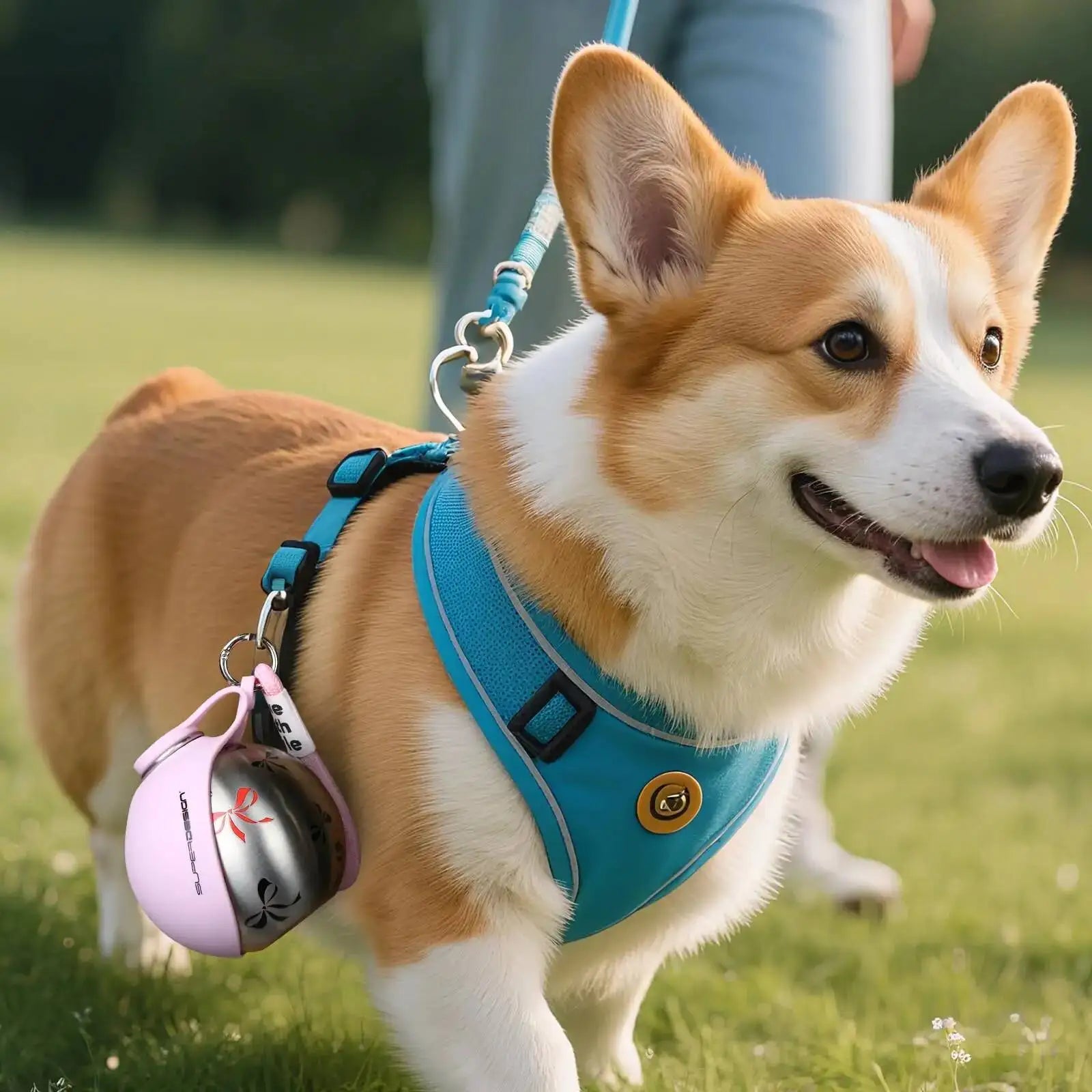 2-in-1 Portable Dog Water Bottle and Food Container